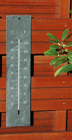 Garden Slate Thermometer Garden Gardeners Gift Outdoors 45x10 cm