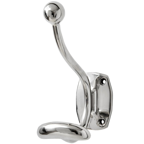 Single Hook Silver Chrome Peg Hat Coat Hanger Towel Holder 18cm Metal