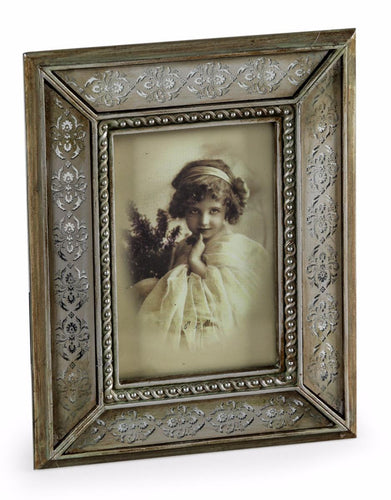 Vintage Style Etched Antique Pewter Picture Photo Photograph Frame 6 x 4