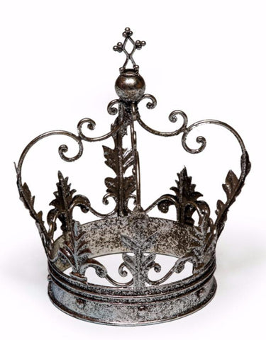 King Queen Silver Crown Ornament Centrepiece Home Wedding Decoration 30x20cm
