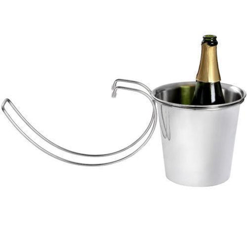 SAVE 25%!! Table Hung Silver Chrome Champagne Bucket Wine Cooler Chiller Holder