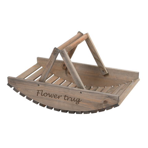 Trug Flower Basket Wooden Garden Veg Holder Gardeners Allotment Farm Shop W53cm