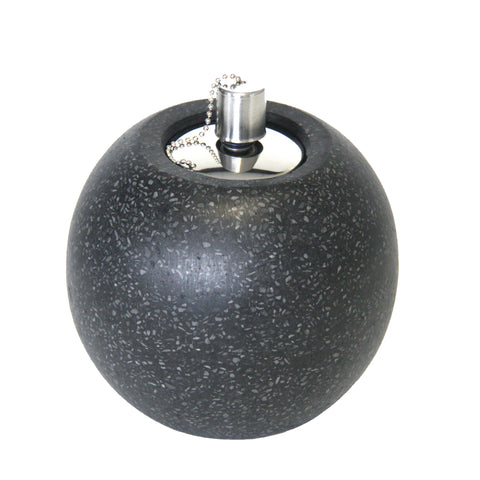 Oil Lamp Sphere Garden Torch Light Candle Terrazzo Terrace Decorative Ball 14cm