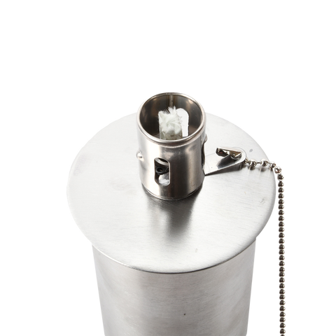 Garden Fire Torch Oil Lantern Tabletop Patio Burner Flame Stainless Steel 26cm