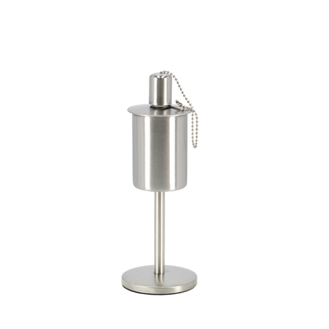 Garden Fire Torch Oil Lantern Tabletop Patio Burner Flame Stainless Steel 26cm