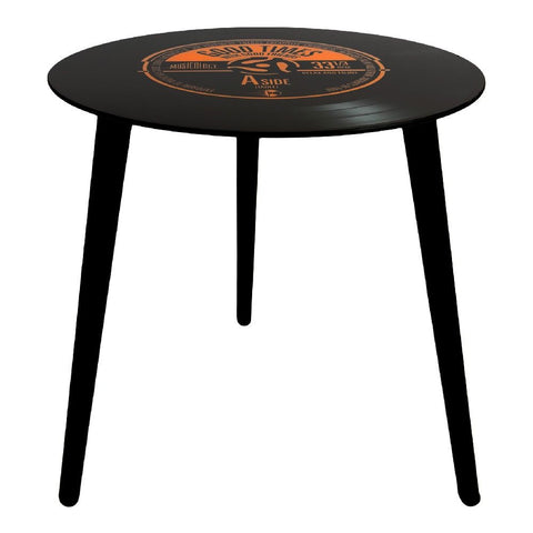 1970's Retro Decorative Vinyl Record LP Glass Side End Occasional Table 40cm Good Times