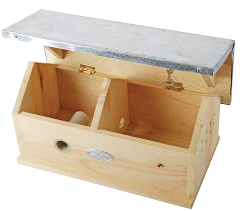 Wooden Bumble Bee Nest Box House Pinewood FSC Zinc Roof Insect Conservation