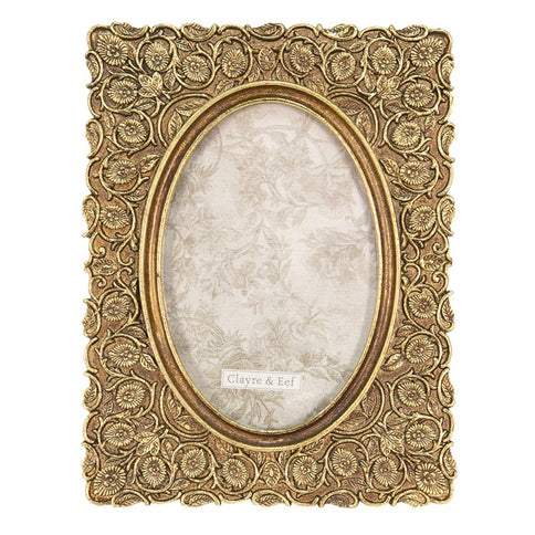 Floral Antique Gold Photo Picture Frame Flower 6