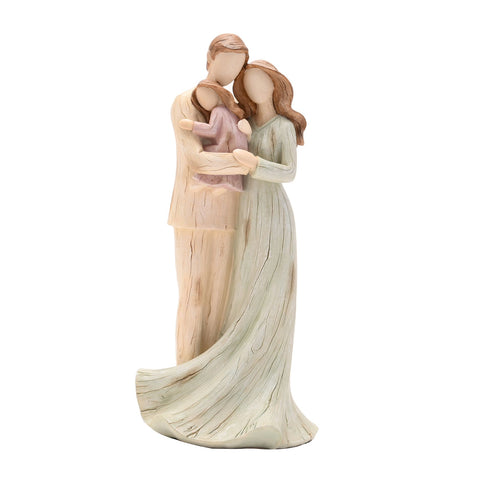 Family Daughter Sculpture Figurine Mum Dad Ornament Mothers Fathers Day Baptism