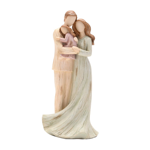 Family Daughter Sculpture Figurine Mum Dad Ornament Mothers Fathers Day Baptism 