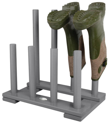 Wooden Grey Welly Wellington Boot Rack Holder Stand Garden Gift