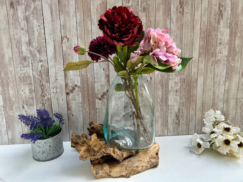 Molten Glass Vase Gamal Root Drift Wood Rustic Decor Terrarium Jar Flower Holder