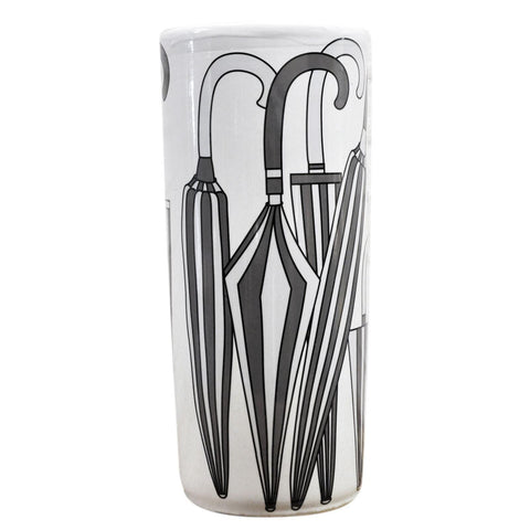 Grey/Black and White Ceramic Umbrella Stand Stick Holder 46cm