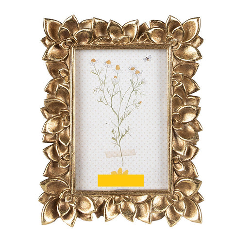 Ornate Flower Photo Frame Gold Picture Holder Wall Stand Portrait Landscape 6x4