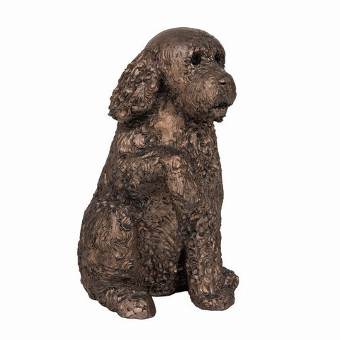 Cockapoo Figurine Dog Sculpture Cold Cast Bronze Ornament Boxed Handmade UK 20cm