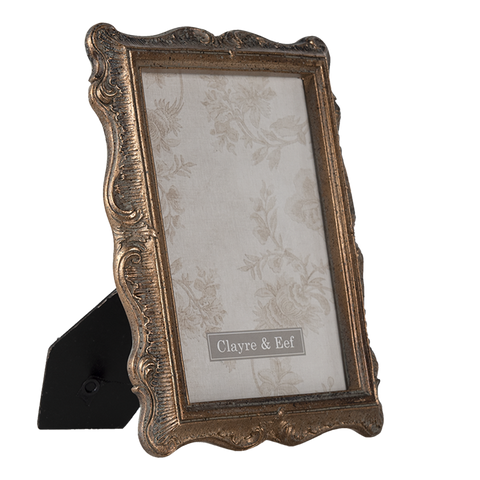 Vintage Style Photo Picture Frame 7"x 5" Ornate Distressed Antique Gold Bronze 