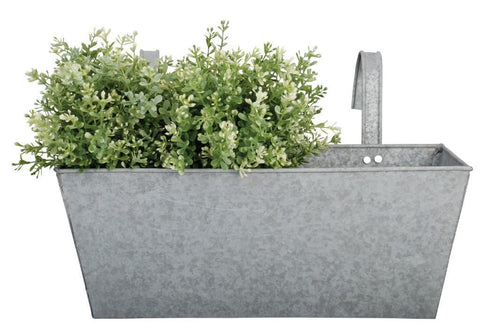 Zinc Window Box Balcony Planter Metal Flower Pot Holder with Brackets