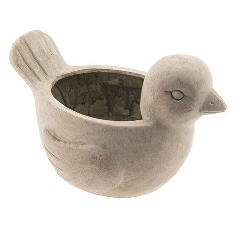 Bird Shaped Garden Indoor Outdoor Grey Plant Flower Pot Planter Ornament