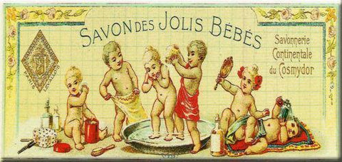 French Vintage Style Chic Metal Wall Sign Bathroom Baby Babies Door Plaque