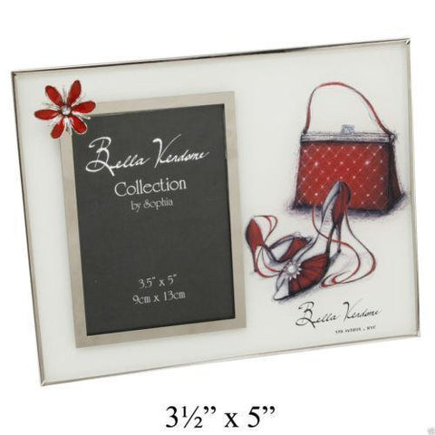 Glass Photo Picture Photograph Frame Red White Modern Gift Fashion Design