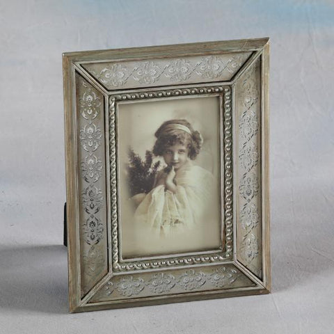 Vintage Style Etched Antique Pewter Picture Photo Photograph Frame 6 x 4"