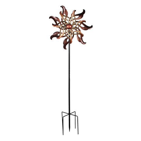 Large Flower Kinetic Wind Sculpture Spinner Metal Garden Outdoor Pinwheel 180 cm