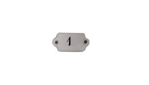 Ceramic White Classic French Numeral Number Accessory