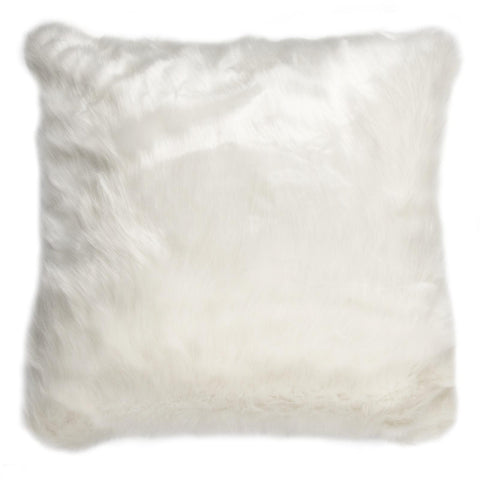 Large White Faux Fur Scatter Cushion Square Bedroom Living Room Sofa Bed