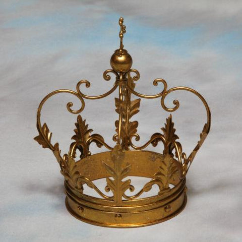 King Queen Gold Iron Crown Ornament Centrepiece Home Wedding Decoration  30x20cm