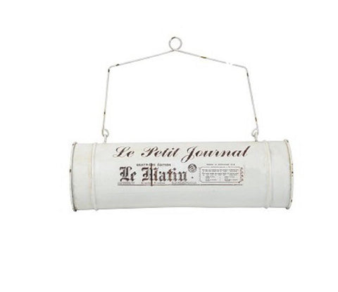 Shabby Chic Style French Journal Newspaper Magazine Holder Wall Mounted