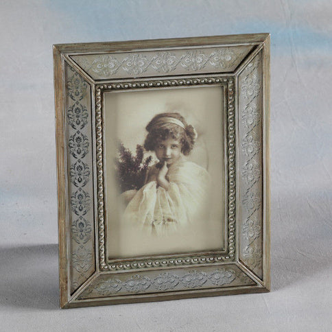 Vintage Style Etched Antique Pewter Picture Photo Photograph Frame 7 x 5