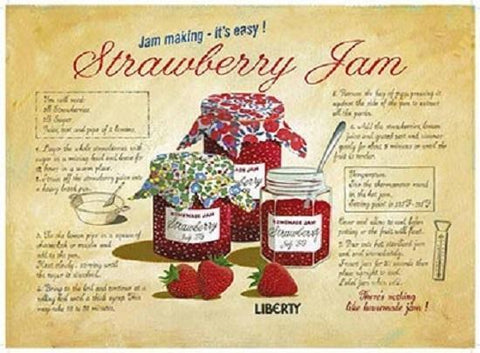 Vintage Style Metal Wall Sign Tin Plaque Kitchen Strawberry Jam Gift