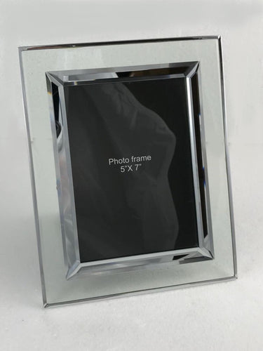 Freestanding Clear Glass & Mirrored Photo Picture Frame 5