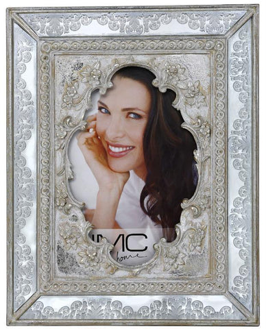 Decorative Silver White Photo Photograph Picture Frame 6x4" Portrait Landscape