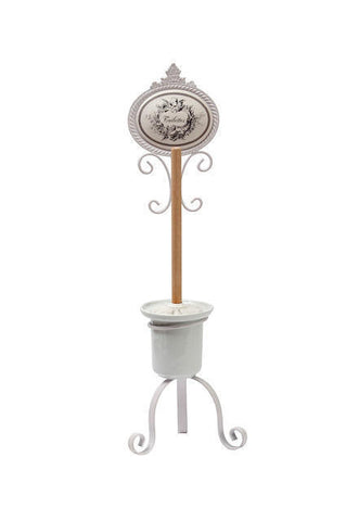 Freestanding Angel Toilet Brush Holder Ceramic Shabby French Chic Bathroom