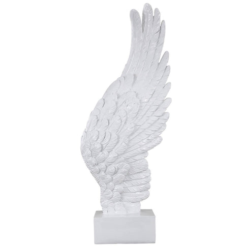 White Angel Cherub Wing on Plinth Shelf Ornament Decoration Bookend