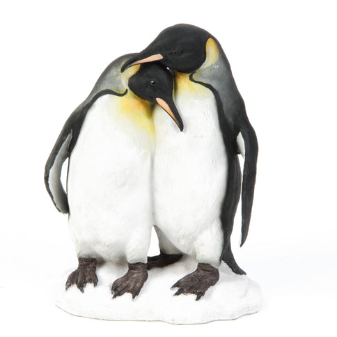 Emperor Penguins In Love Ornament Figurine Figure Statue