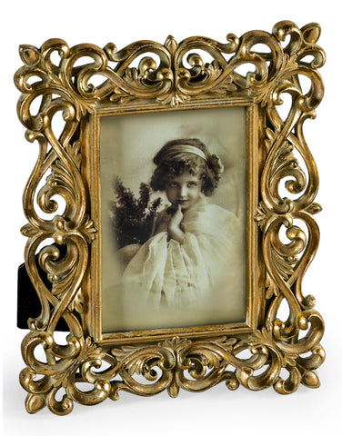 Ornate Antique Gold Baroque Style Photo Photograph Picture Frame 4 x 6" Gift