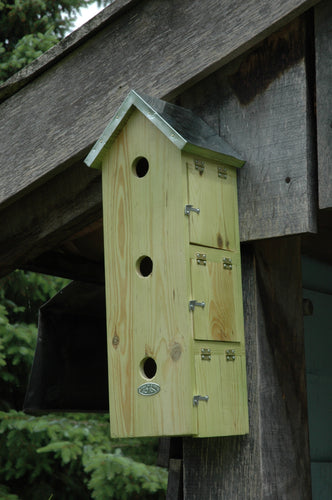 Bird House Flat Nest Box Wood Zinc Garden Wildlife Samll Birds Robin Sparrow