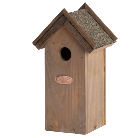 Bird House Nest Nesting Box Bitumen Roof FSC Certified Pinewood Blue Tit 27cm