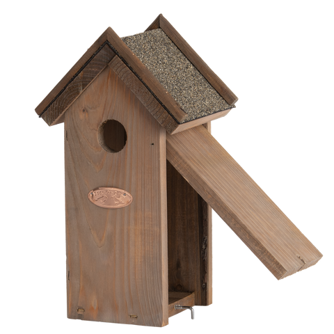 Bird House Nest Nesting Box Bitumen Roof FSC Certified Pinewood Blue Tit 27cm