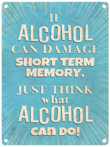 Retro Metal Sign Man Cave Alcohol STEEL Wall Plaque Pub Bar Sign Memory 15x20cm