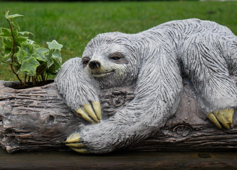 Sloth Home Plant Pot Planter Garden Ornament Lawn Patio Outdoor Animal Statue Figurine