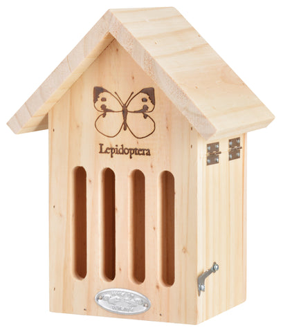 Butterfly Hibernating House Conservation Nest Slotted FSC Wood Hotel Box 23cm