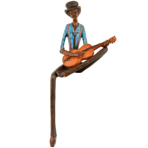 Jazz Musician Guitar Player Guitarist Figure Figurine Shelf Sitter Ornament