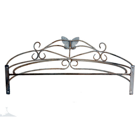 Aged Metal French Vintage Style Bed Ciel de Lit Canopy Butterfly Wall Coronet 