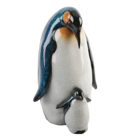 Penguin Figurine Decorative Ornament Black and White Stone Effect 30cm Boxed