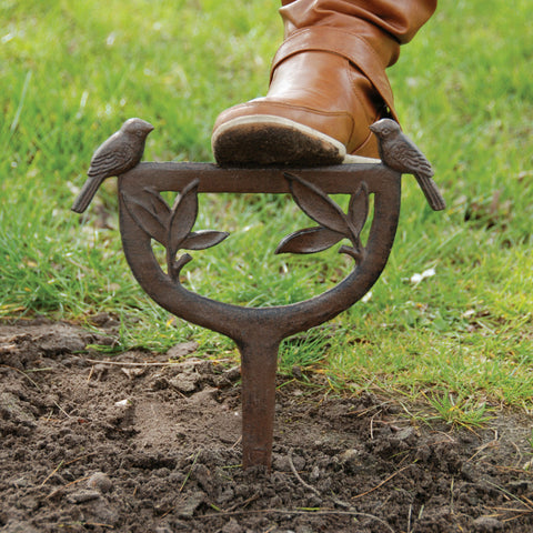 Cast Iron Boot Scraper Bird Garden Accessory Shoe Mud Cleaner Stake Design