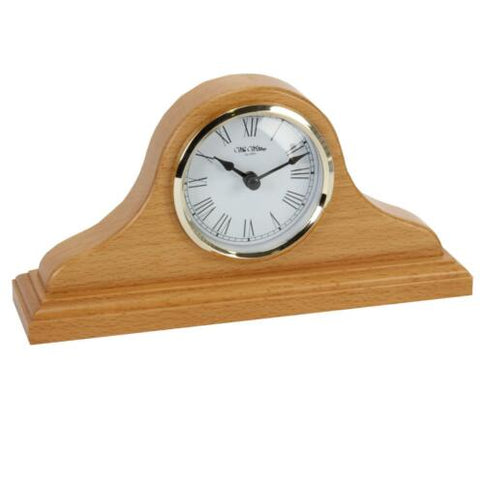 Light Wood Traditional Napoleon Wooden Mantel Desk Table Clock