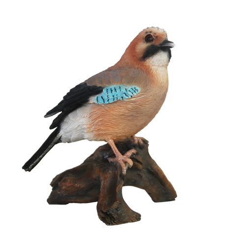 Wild Bird Ornament Jay Figurine Statue Garden Home Wildlife Sculpture Decor 16cm